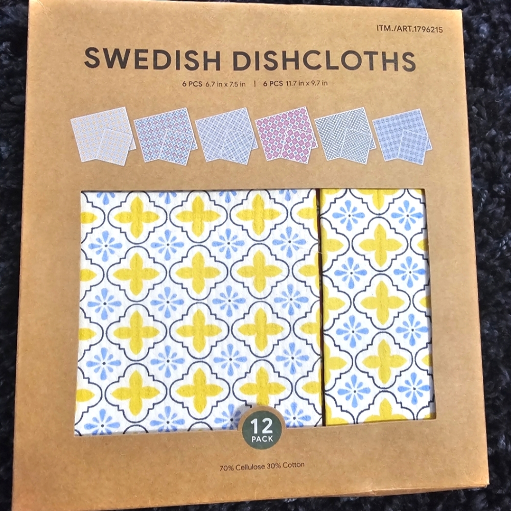 Swedish Dishcloths - 11 Pack (6 Small, 5 Large) - NIP